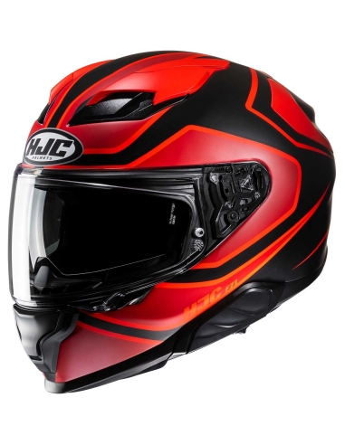 HJC F71 Idle MC1SF Casco Integral de Moto Sport Touring Negro Mate Rojo