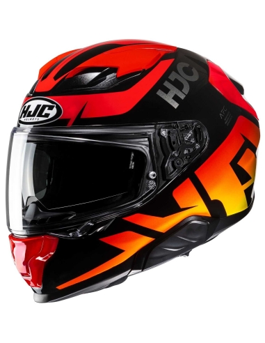 Casque intégral moto sport tourisme HJC F71 BARD MC1 noir rouge