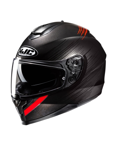 Casque léger de moto de tourisme intégral HJC C70N Sway MC1 rouge