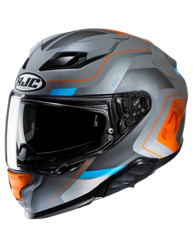 HJC F71 ARCAN MC27SF Motorrad Sport Tourenhelm Grau Orange Hellblau