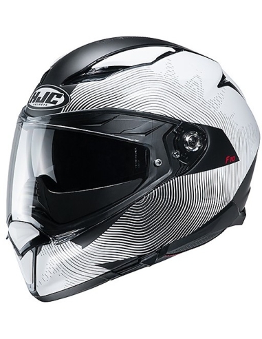 Casque moto intégral de tourisme HJC i71 Samos MC10SF blanc noir