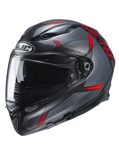 HJC F70 DEVER MC1SF Integral-Motorradhelm Mattschwarz Rot