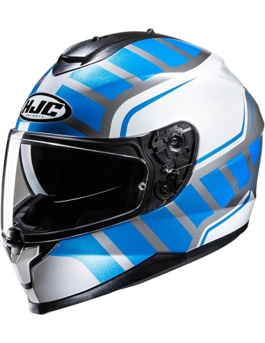 HJC C70N Holt MC2 casque de moto intégral blanc bleu pour accident de route