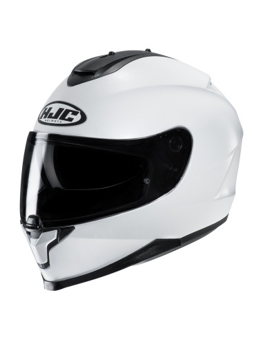 Casque léger de moto de sport intégral HJC C70N Pearl White