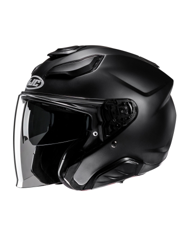 Casco Jet HJC F31 semiplano negro moto sports touring