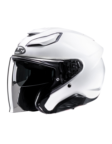 Casco jet HJC F31 Semi moto sport equitación blanco perla