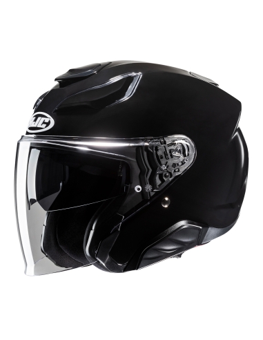 HJC F31 Semi Moto deportiva Casco abierto de equitación metal negro