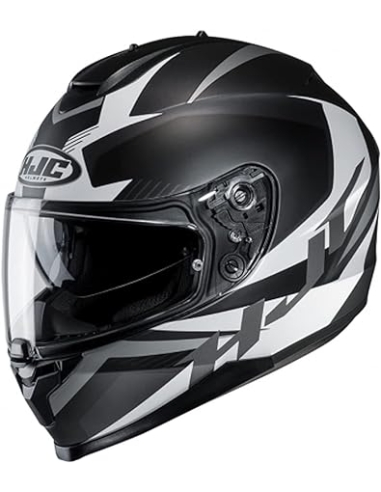 Capacete leve para moto de turismo HJC C70 Troky MC5SF preto e branco