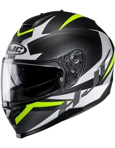 Casco moto integrale da corsa HJC C70 Troky MC4HSF nero verde certificato CE