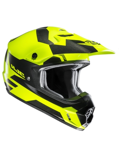 Casque de moto tout-terrain HJC CS-MX II Pictor MC4H Cross Enduro jaune