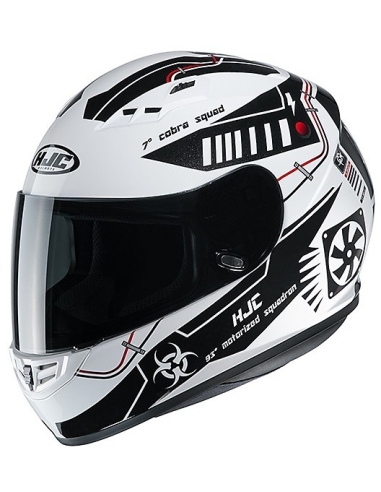 Casque de moto intégral HJC CS-15 TAREX MC10 blanc noir