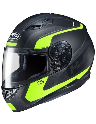 Casque de moto intégral HJC CS-15 DOSTA MC4HSF noir mat jaune fluo