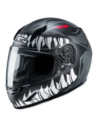 Capacete de motocicleta HJC CLY ZUKY MC5SF preto cinza júnior