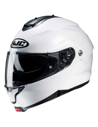 Casque de moto modulaire de tourisme HJC C91N Pearl White