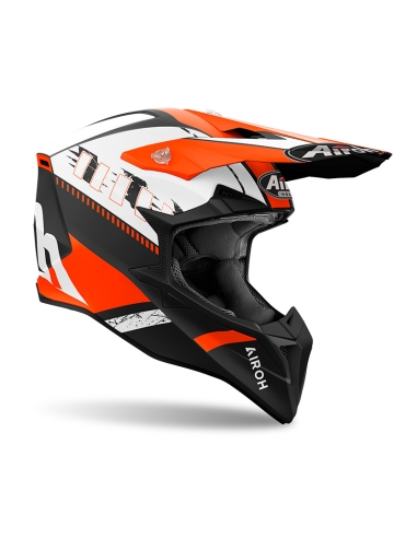 AIROH Wraaap Feel Moto Adventure Equitação Off-Road Capacete Integral Laranja Mate