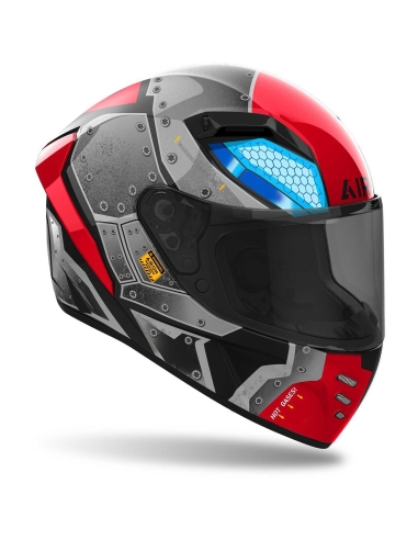 Airoh CONNOR BOT Casco de turismo deportivo de cara completa brillante para motocicleta