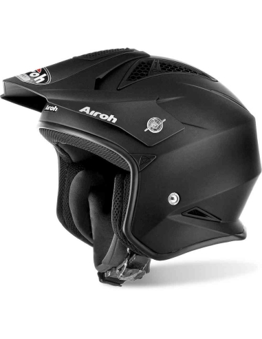 Airoh TRR S color negro mate casco de moto Trial Jet open face