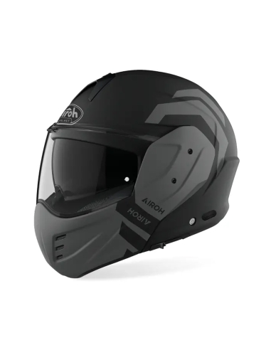 Casco de moto abatible Airoh Mathisse Illusion Antracita mate