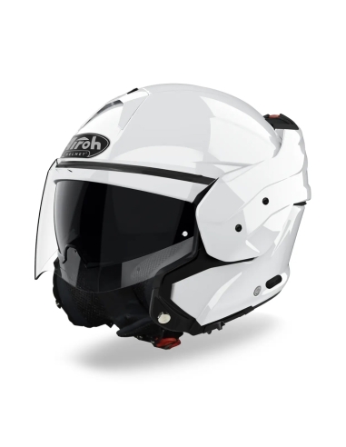 Casco de moto modular abatible Airoh Mathisse color blanco brillo