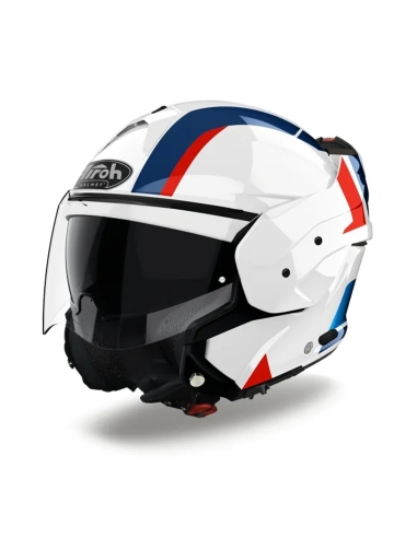 Airoh Mathisse Explorer Azul Brillante Flip up casco de moto modular