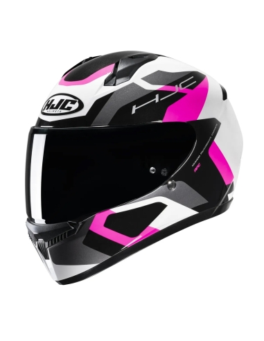 Casque Moto Intégral Hjc C10 Tins Mc8 Rose Gris