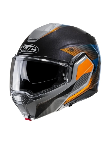 hjc- i100 beston mc27 casque de moto modulable intégral orange