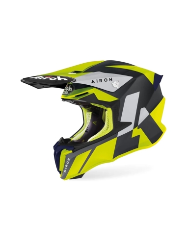 AIROH - CASCOS TWIST 2.0 LIFT YELLOW/BLUE MATT OFF ROAD MOTORBIKE HELMET