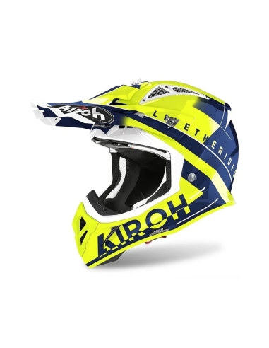 AIROH - CASCO DE MOTO OFF ROAD CASCOS AVIATOR ACE AMAZE AZUL BRILLO