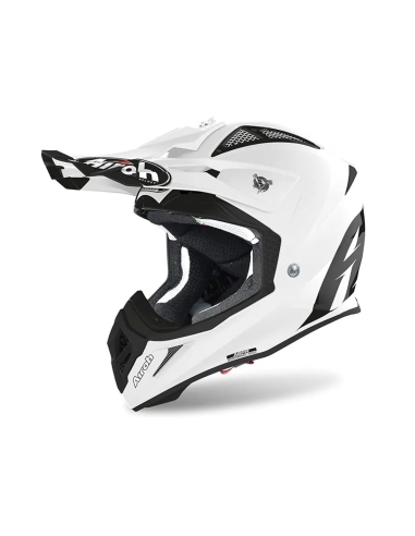 AIROH - CASCO MOTO OFF ROAD CASCOS AVIATOR ACE COLOR BLANCO BRILLO