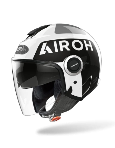 AIROH Helios WHITE GLOSS Casco abierto para moto de calle