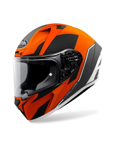 AIROH - CASCOS VALOR WINGS ORANGE MATT FULL FACE MOTORCYCLE RACING HELMET