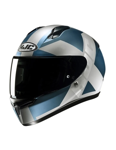 Casco de moto infantil integral Hjc C10 TEZ MC2SF en negro mate verde