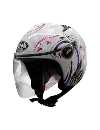 Airoh JT Lady glänzend weiß Jet Open Face Roller-Motorradhelm