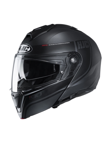 HJC I90 Davan MC5SF Casque de moto modulaire de tourisme élégant noir