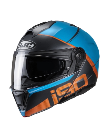 Casque de moto modulaire HJC i90 MAY MC47SF noir mat bleu