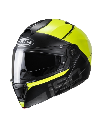 Casco Moto Modular HJC i90 MAY MC3HSF negro amarillo