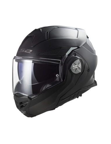 Capacete modular LS2 FF901 Advant X preto mate sólido com abertura para cima