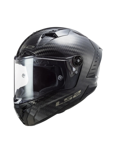 LS2 FF805 Capacete de corrida para motas de estrada em carbono brilhante Thunder Full Face