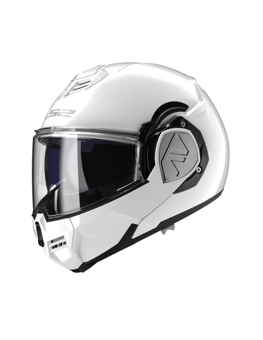 LS2 FF906 Advent Sport Solid Blanco Flip up Casco de moto modular