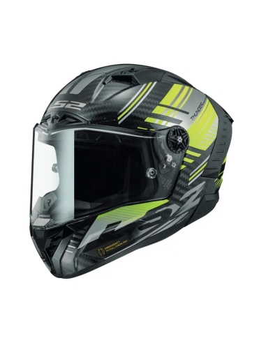 LS2 FF805 Thunder carbono volt GL Negro H-V Amarillo Casco de moto integral