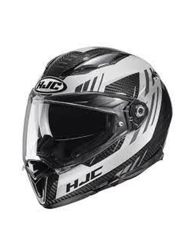 Capacete de corrida para motas HJC F70 Carbon Kesta preto prateado