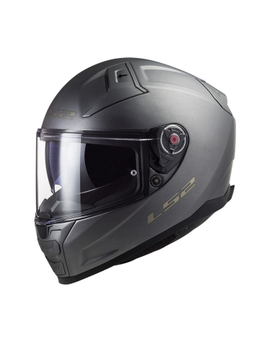 LS2 FF811 Vector II solid matt titanium full face road crash motorbike helmet