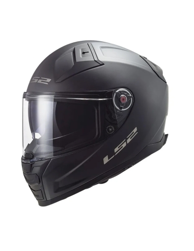 LS2 FF811 Vector II carbon solid matt black full face light weight motorbike helmet