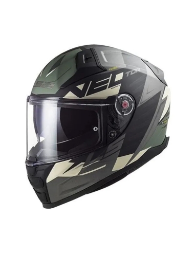 LS2 FF811 Vector II casco integral de moto absoluto negro mate plata