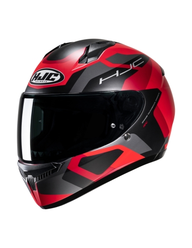 Hjc C10 TINS MC1SF casco integral de moto touring negro mate rojo