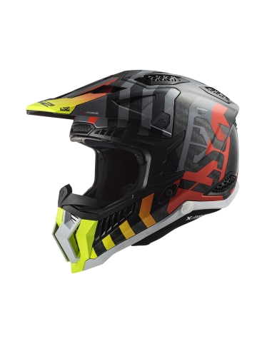 LS2 MX703 c x-Force Barrier HI-VIS jaune rouge motocross enduro casque moto