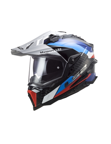 LS2 MX701 C Explorer Frontier GL Casco da moto avventura nero blu