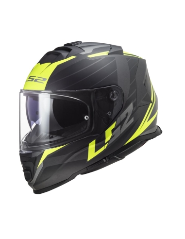 LS2 FF800 Strom II Nerve Matt Black HI-VIS Yellow full face sports motorbike helmet