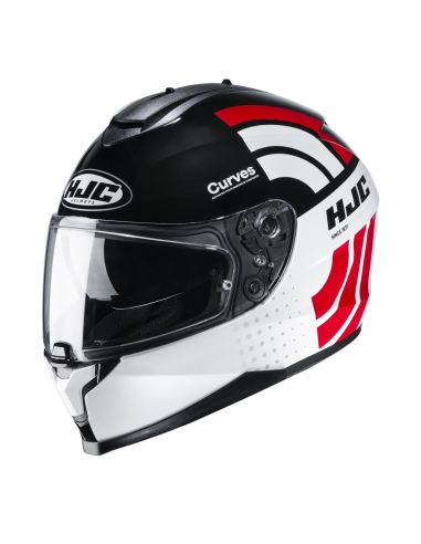 HJC C70 Curves MC1 Casque intégral de sport moto rouge