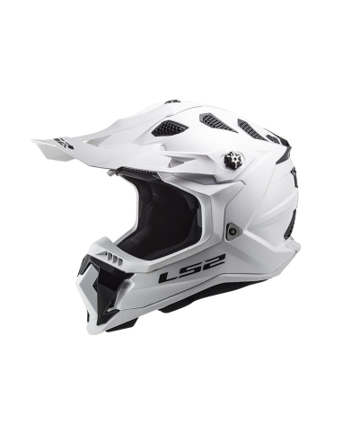 Casco de motocross off road LS2 MX700 Subverter single mono blanco brillo